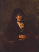 REMBRANDT Harmenszoon van Rijn Portrait of an old Woman oil on canvas